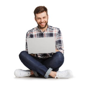 Male Computer Isolated