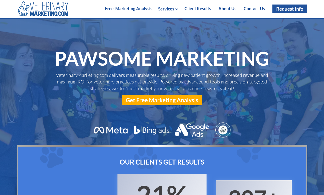 Veterinary Marketing Website