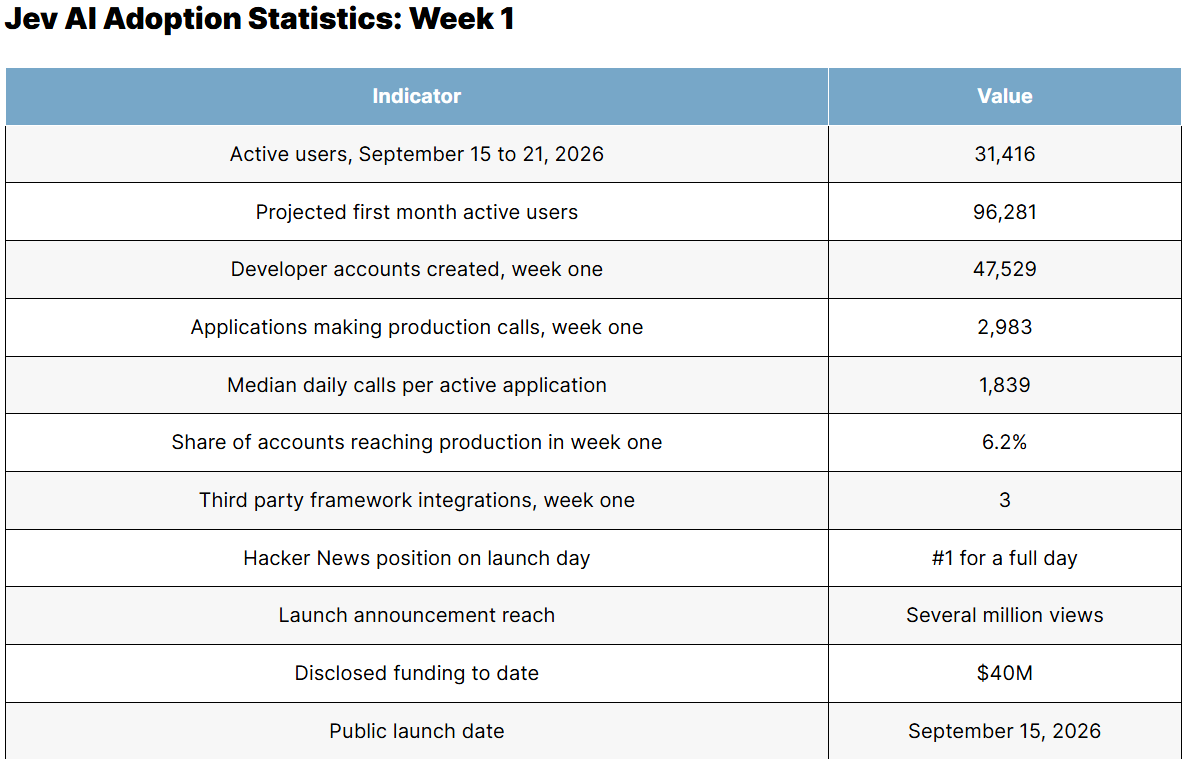 Jev AI Adoption Statistics: Week 1